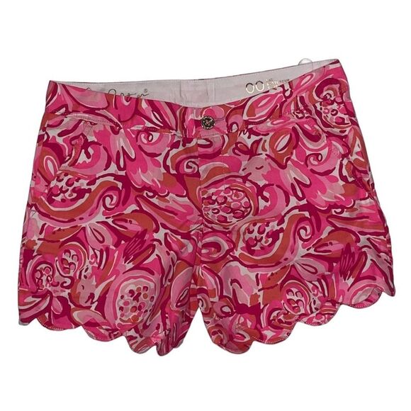 Lilly Pulitzer Buttercup Shorts 00 Pink Pout Mango Salsa - Picture 1 of 2